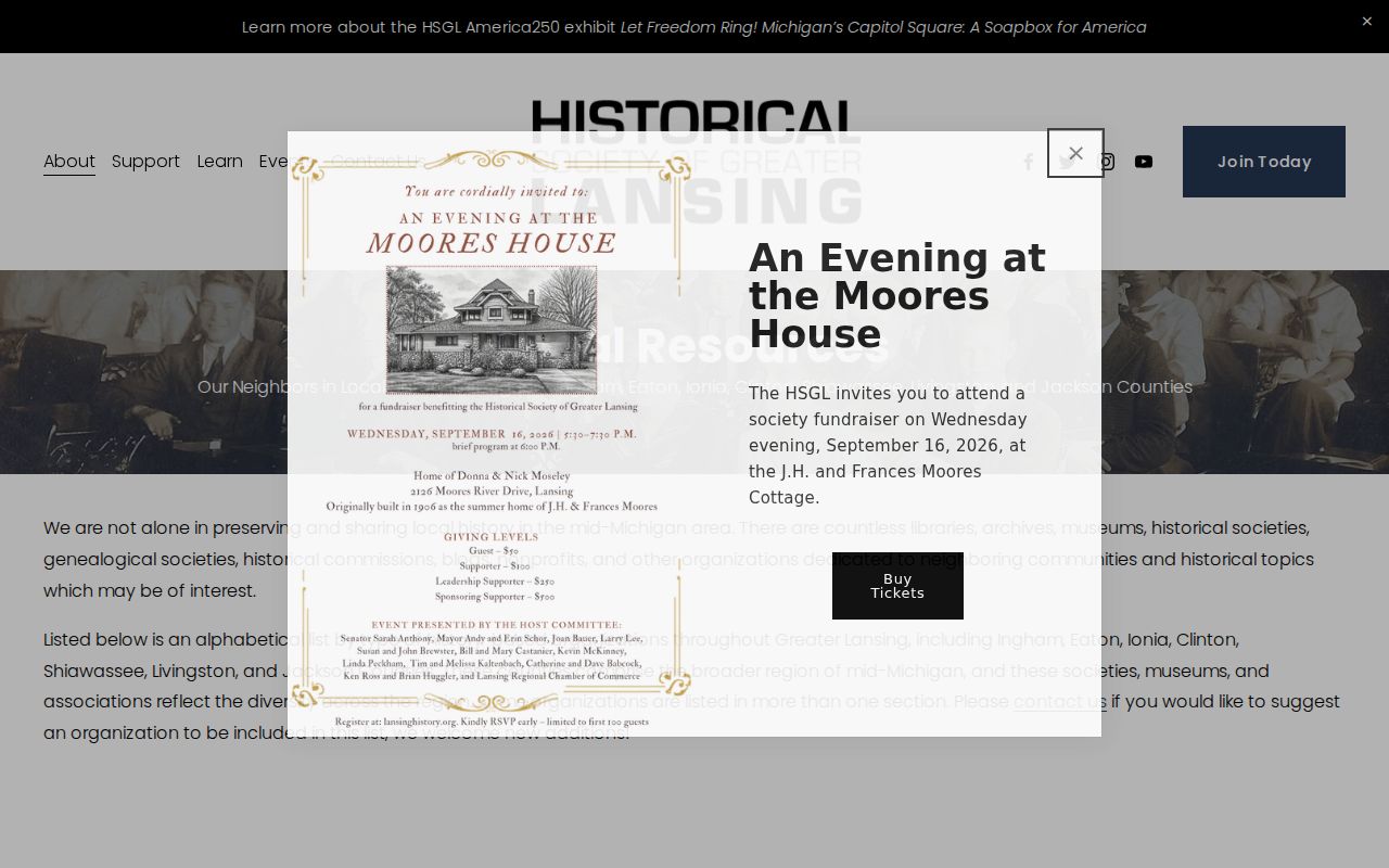 Ingham County previous residents local history resources